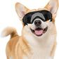 Dog Goggles Dog Sunglasses for Medium Breed UV Protection Windproof with Adjustable Head Straps Chin Straps for Ride Car/Hiking Travel/On Beach-Black
