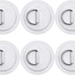 TOBWOLF 6 Pack Stainless Steel D-Ring Patch for Inflatable Boat Kayak Dinghy SUP, D-Ring PVC Patch Stand-Up Paddleboard Canoe Rafting Accessories, NO Glue Included