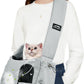 Cat Sling, Dog Carriers for Small Dogs up to 8.8 lbs Kitten and Puppy, Breathable Cats Carrier Pouch Pet Purse with Pockets, Hands-Free Pet Carrier with Safety Harness for Travel, Gray