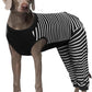Kuoser Dog Recovery Suit, Anti Licking Dogs Rear Leg Sleeve, Abdominal Dog Surgical Suit with Pants Cover Protect Wounds, Dogs Elbow Protector Soft Pet Surgery Onesie Cone Alternative, Black 2XL