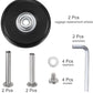 uxcell Replacement Luggage Wheels 54x18mm Suitcase Wheel Repair Kits Include 2 PU Bearing Wheels & Washers, Wrenches & Axle Screw for Trolley Bag, Inline Skate and Caster Board