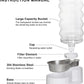 Sfozstra Automatic Pet Water Dispenser: 9L Lagre Dogs Stainless Steel Gravity Feeder - Convenient Drinking Water Dispenser Designed for Dogs and Cats (White, 9L)