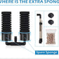 hygger Sponge Filter, Aquarium Filter Double Sponge Replaceable Media with 4 Biochemical Sponges and 1 Bag of Filtered Ceramic Balls Ultra Quiet Filter Fish Tank (S/M) (M for 15 to 55 Gallon Tank)