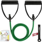 RitFit Single Resistance Exercise Band with Comfortable Handles - Ideal for Physical Therapy, Strength Training, Muscle Toning - Door Anchor and Starter Guide Included