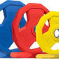 SPART Color Coded Weight Plate 2-Inch Rubber Coated Olympic Grip Plate for Barbell, Solid Cast Iron Weight Plates for Strength Training, Weightlifting, Crossfit, Home Gym, 2.5LB/5LB/10LB/25LB/35LB/45LB, Pair