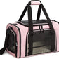 Cat Carrier Dog Carrier Pet Carrier Cat Bags for Small Medium Cats Dogs Puppies of 15 Lbs,of Airline Approved Small Dog Bag Soft Sided,Collapsible Travel Puppy Carrier (Large, Pink)