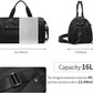 Small Gym Bag, Black Waterproof Duffle Bag for Men Women, Cordura Workout Bag with Trolley Sleeve, Duffle Bag for Travel, Sports, Fitness, Training, Yoga, Hospital