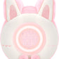 QANYI Bunny Plush Alarm Clock Night Light, Cute Stuffed Animals with LED Display Clock Adjustable Light, Toys for 5-12 Year Old Girls, Kawaii Birthday Gifts for Kids Teens Girls Women