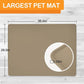 KVK Dog Water Mat 39.4×29.5in - Silicone Dog Mats for Food and Water Extra Large - Pet Food Mat for Floors Waterproof - Pet Feeding Mats Prevent Water Food Spills - Taupe