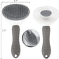 HUWEIHUA Cleaning Slicker Brush Clean Pets, Dog Cat Bunny Pet Grooming with Ergonomic Handle, Self-Cleaning Slicker for Dogs and Cats, Gray