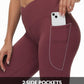 baleaf Women's V Crossover Flare Leggings with Pockets Yoga Pants High Waist Casual Workout Gym Bell Bottom Leggings