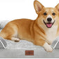 Comfort Expression Medium Dog Beds Waterproof Orthopedic Foam Dog Sofa Beds for Medium Large Dogs Comfy Pet Bed with Washable Removable Cover & Non-Slip Bottom(Medium,Grey White)