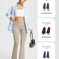 baleaf Women's V Crossover Flare Leggings with Pockets Yoga Pants High Waist Casual Workout Gym Bell Bottom Leggings