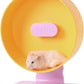 Quiet Hamster Wheel 10.2 Inch Dual-Bearings Silent Small Animals Running Exercise Wheel Height Adjustable for Syrian Hamsters, Gerbils, Rats, or Other Small Pets, Passionfruit Yellow