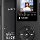 AGPTEK A02 MP3 Player with Bluetooth 5.3, 1.8 inch Screen Portable Music Player with Speaker, FM Radio, Voice Recorder, Supports Expanded Up to 128GB(Black, 64GB)