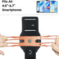Wristband Phone Holder for Running, 360°Rotation & Detachable Sports Armband with Key Holder for iPhone 16/15/14/13/12/Pro/Pro Max/XS/XR/X/8/7/6/Plus, Fits 4.5-7 Inch Smartphones (Orange)