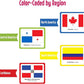 Menique Flags of The Americas Memory Matching Game – Spanish Edition – 70 Cards (35 Pairs) with Flags, Countries & Capitals – Educational Matching Game in Spanish for Kids and Adults