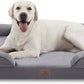 Bedfolks Orthopedic Dog Bed XL, Waterproof Dog Sofa Bed for Extra Large Dogs, Egg Foam Pet Couch Bed with Removable Washable Cover and Nonslip Bottom, Dark Grey