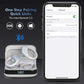 Bluetooth Headphones Wireless Earbuds with 75Hrs Playback, LED Display Charging Case, IPX7 Waterproof, Over-Ear Design Ear Buds for Sports/Running/Workout - White