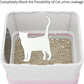 RIZZARI Cat Litter Box, Foldable Cat Box with Drawer, Large Capacity Litter Box with Lid, Top Opening Litter Pan for Small to Big Cats (Pink-Stainless Steel Basin)