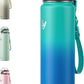 Enerbone 32 oz Insulated Water Bottle, Stainless Steel Bottle with Carrying Strap, Double-Wall Vacuum Insulation Design, Leakproof Sports Bottle with Straw, Keep Drinks Cold or Hot for Hours