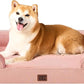 EHEYCIGA Orthopedic Dog Beds for Large Dogs, Waterproof Memory Foam Large Dog Bed with Sides, Non-Slip Bottom and Egg-Crate Foam Pet Couch Bed with Washable Removable Cover, Dusty Pink