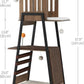 FourFurPets Modern Cat Tree, 58-Inch Cat Tower for Large Cats, Maine Coon Cat Tree with Scratching Board, Large Perch, Hammock and Removable Pads, Greige