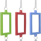 4 PCS Bird Mirror with Bell Parrot Hanging Interactive Playing Toy for Cockatiel Parakeets Canaries Budgie Cage Accessories