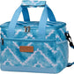 iknoe Large Foldable Cooler Bag, 8.5L Insulated Lunch Bag, Leakproof Lunch Cooler Tote with Multi-Bag Design Suitable for Beach, Picnic and Office Use, Blue White 15-Can