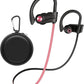 JOYWISE Wireless Bluetooth 5.3 Wireless Headphones with 16Hrs Long Battery, Stereo IPX7 Waterproof in-Ear Earphones, Noise Cancelling Headphones for Running, Black&Pink