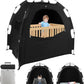 Blackout Tent for Pack N Play: Portable Baby Sleep Pod with 1-Click Setup, Mini Crib Cover with Monitor and Fan Pouches, Blocks 95% of Light, Travel Crib Canopy