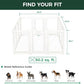FXW AuraSpace Acrylic Indoor Unleashed Dog Playpen for Medium Dogs, 35 Inch, 12 Panels, White