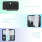 Real Leather Wallet RFID Family Passport Holder Waterproof Travel Essentials (All Black)