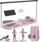 Pilates Board, 6 in 1 Pilates Reformer Set, Foldable Pilates Reformer Machine with Resistance Bands & Ab Trainer for Home Workout, Portable Pilates Board for Women