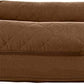 Furhaven Cooling Gel Dog Bed for Large Dogs w/ Removable Bolsters & Washable Cover, For Dogs Up to 95 lbs - Quilted Sofa - Toasted Brown, Jumbo/XL