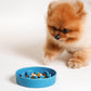LE TAUCI Ceramic Slow Feeder Dog Bowls Small Breed, 0.6 Cups Dog Food Dish for Fast Eaters, Puzzle Bowl for Small Dogs and Cats,Vortex Blue