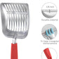 WePet Cat Litter Scoop, Aluminum Alloy Sifter, Kitty Metal Scooper, Deep Shovel, Long Handle, Poop Sifting, Kitten Pooper Lifter, Durable, Heavy Duty, for Litter Box