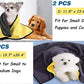 2 Pack Dog Towels Super Absorbent Pet Bath Towel Microfiber Dog Drying Towel for Small Dogs and Cats, Machine Washable, 11.8Inch x 23.6Inch, Yellow-Grey & Green-Grey