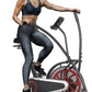 Goplus Air Bike, Fan Exercise Bike with Unlimited Resistance, Clear LCD Display, Tablet Holder, Adjustable Seat and Built-in Wheels, Fan Cycling Bike for Home Cardio Training