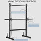 Soozier Squat Rack with Pull-Up Bar, Adjustable Power Rack with Barbell Bar, Multi-Functional Bench Press Rack for Home Gym Strength Training