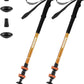 Naturehike Collapsible Trekking Poles, Adjustable Lightweight Aluminum Hiking Poles, Shock Absorption with Wrist Straps for Hiking and Daily Use, Yelllow/Green (Set of 2)