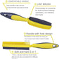Rubber Pet Hair Removal Brush, Dogs Cats Hair Lint Remover Tool Massage Bath Comb Brush for Cleaning and Grooming (Yellow)