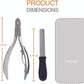 Dog Nail Clipper | Pet Cat Claw Trimmer -Sharp Angled Stainless Steel Blade for Quick Safety -Sturdy Non-Slip Handle -Nail File & Set Box -Professional Tools for Large & Small Pet