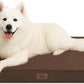 Outdoor Large Dog Bed, Waterproof Dog Bed for Large Dogs, Egg Crate Foam Pet Bed with Removable Washable Oxford Cooling Cover, Brown