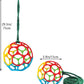 Besimple 2 Pack Horse Treat Ball Hay Feeder Toy, Goat Feeder Ball Hanging Feeding Toy for Horse Goat Sheep Relieve Stress (Colorful)