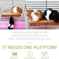 2Pcs Hamster Ledges Wooden Platform Rat Climb Platform Shelf Bird Perch Stand Toys Cage Accessories for Rat Squirrel Gerbil Suger Glider 2.6" X 5.9"