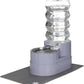 RIZZARI Large Water Dispenser for Dogs: 8L Automatic Stainless Steel Gray Gravity Raised Pet Feeder for Pet Dogs Indoor/Outdoor