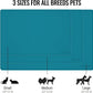 MateeyLife Dog & Cat Food Water Mat for Floors Waterproof, Nonslip Pets Bowl Feeding Mats with Raised Edges, Silicone Matt Tray for Messy Drinkers, 18"x12", Teal