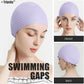 Tripsky Silicone Swim Cap,Comfortable Bathing Cap Ideal for Curly Short Medium Long Hair, Swimming Cap for Women and Men, Shower Caps Keep Hairstyle Unchanged…