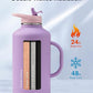 Trebo Water Bottle Insulated 64 oz with Handle,Half Gallon Double Wall Vacuum Stainless Steel Metal Large Jug with Handle, Wide Mouth Flask Mug with Carry Pouch, Keep Ice Cold 48hrs, Purple